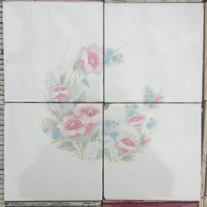 Pink & blue floral spray