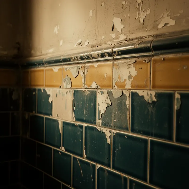 Restored historic bathroom tile